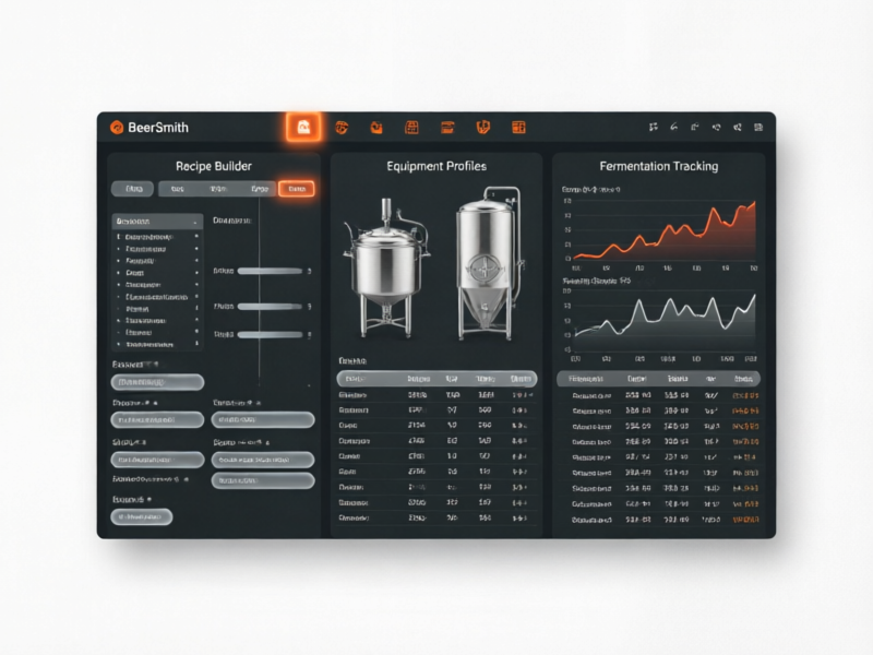 BeerSmith 4 brewing software interface screenshot showing recipe design and brewing tools