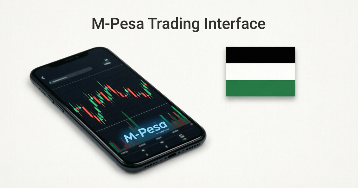Binomo trading platform interface on smartphone with M-Pesa payment integration for Kenyan traders