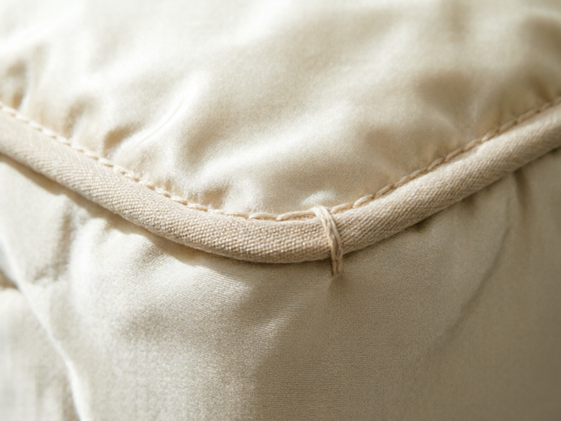 Close-up detail of the WinkBeds Tencel cover showing the premium fabric texture and stitching quality