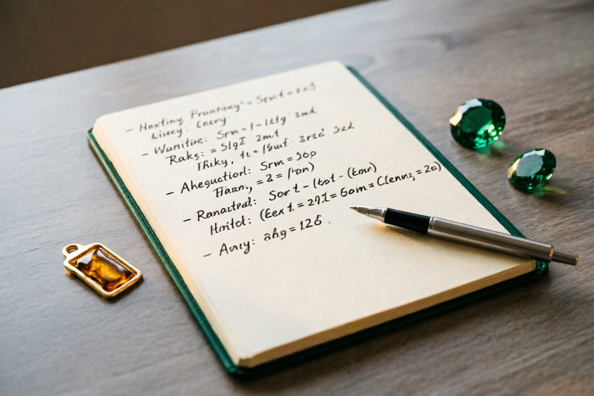 Trading journal with risk management notes
