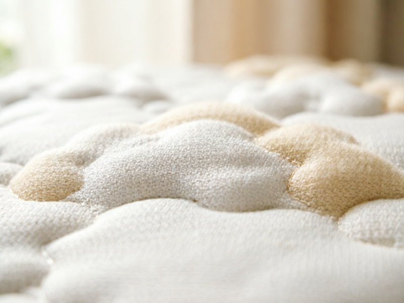 Close-up detail of the DreamCloud Premier CloudQuilt euro top showing the premium quilting pattern and breathable fabric construction