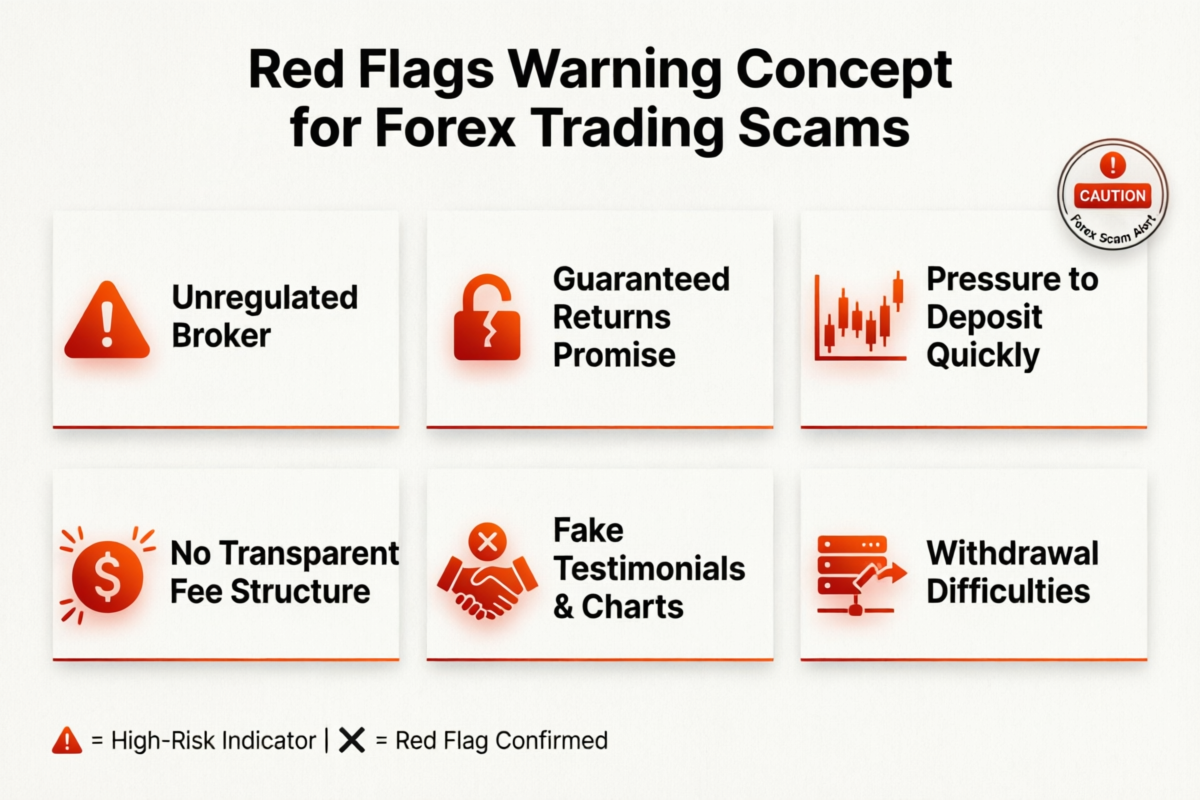 Red flags warning for forex trading scams