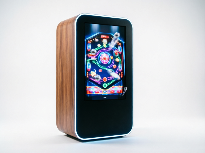 Skillshot FX Digital Pinball machine with large 55-inch vertical screen showing colorful pinball table