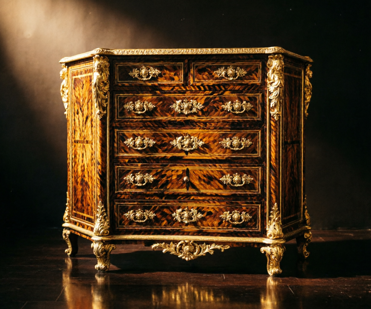 Comò alla Boulle in tartaruga e ottone — fotografia esemplificativa