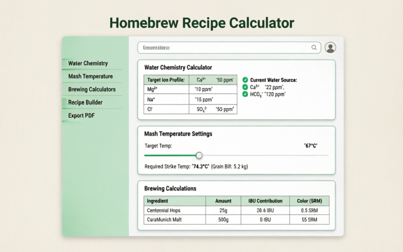 Brewer's Friend web-based brewing calculator
