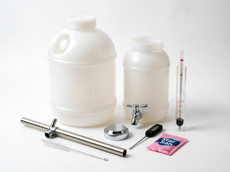 Northern Brewer Essential Homebrew Starter Kit - includes fermentation bucket, bottling bucket, auto-siphon, bottle capper, hydrometer, thermometer and more