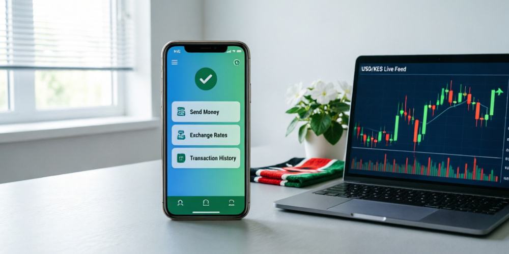 Mobile money M-Pesa deposit and withdrawal interface for forex trading in Kenya