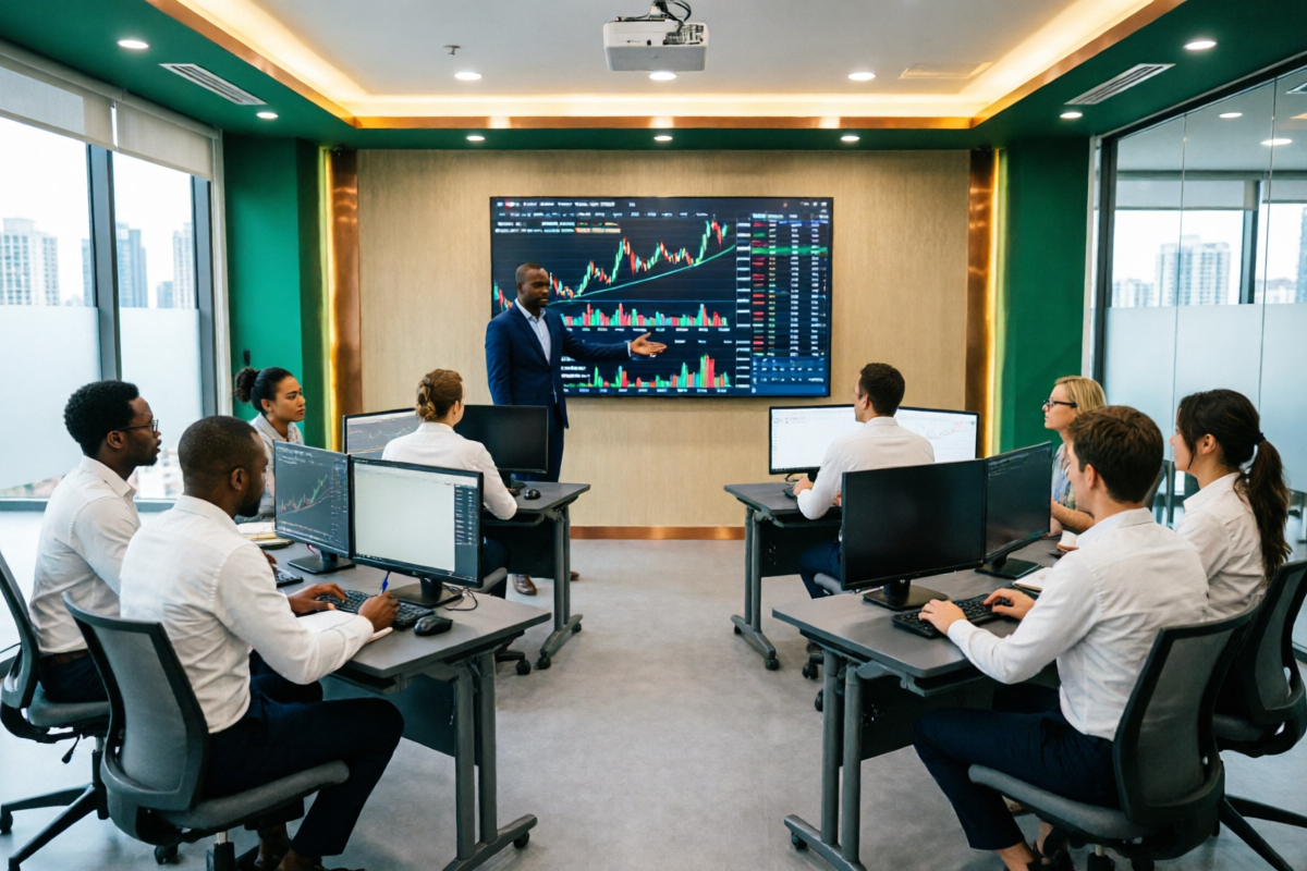Forex academy in Kenya classroom training environment
