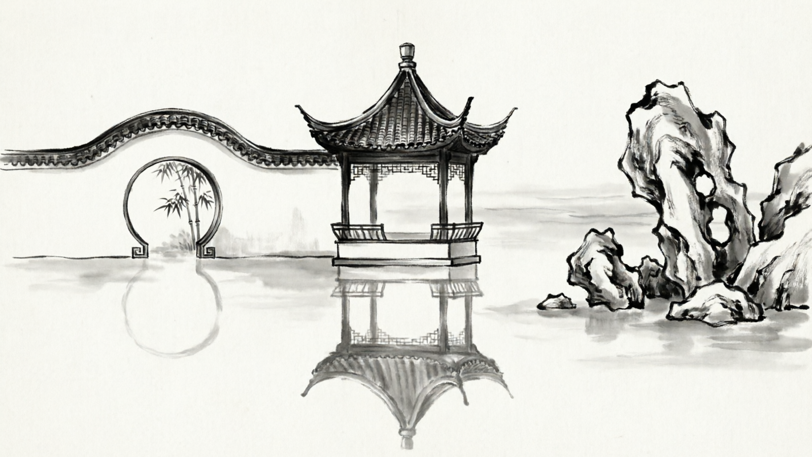 Le Jardin de la grande vue — encre sur papier