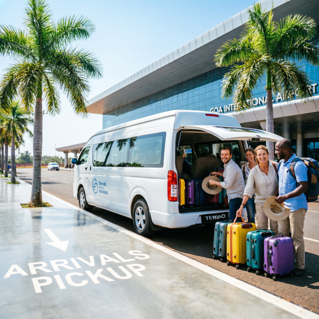 Airport pickup Tempo Traveller Goa