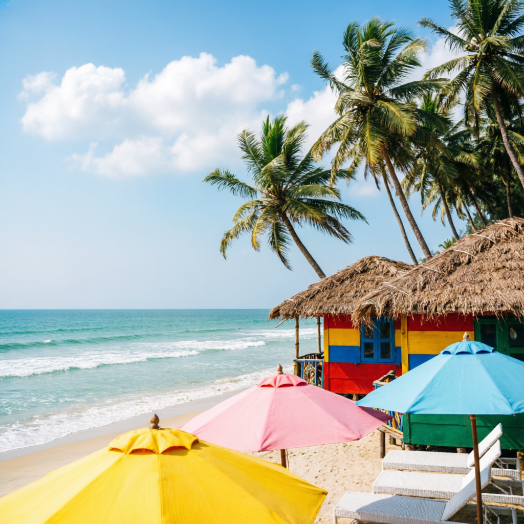 North Goa Baga beach shacks
