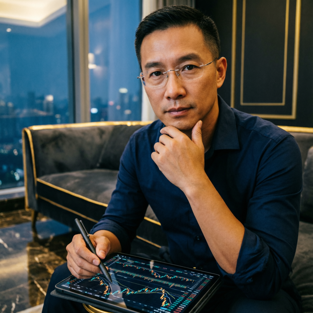 Professional trader analyzing charts - Apex 50K strategy expert