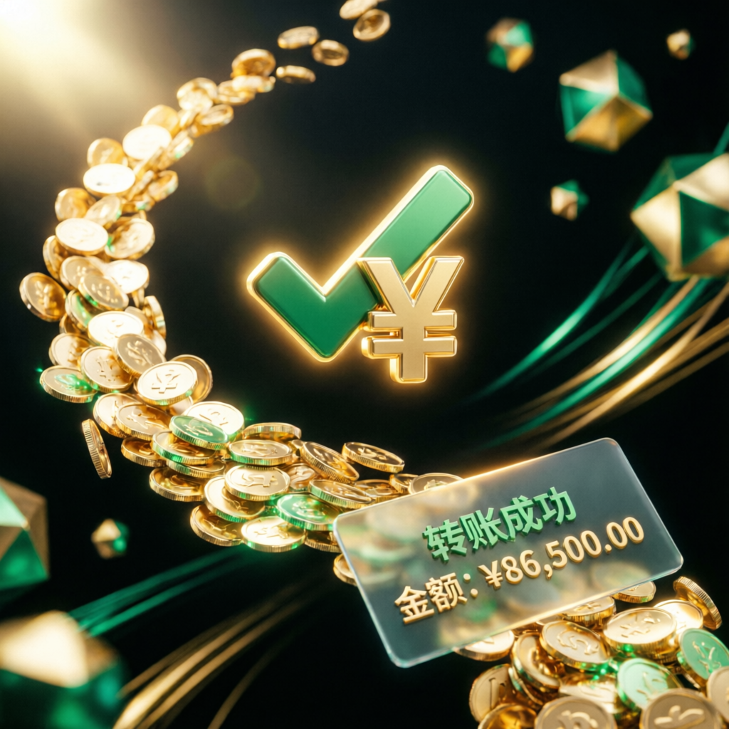 Successful payout celebration with golden coins and profit withdrawal confirmation