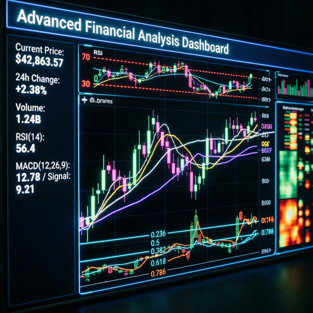 Advanced financial analysis dashboard with multiple trading indicators