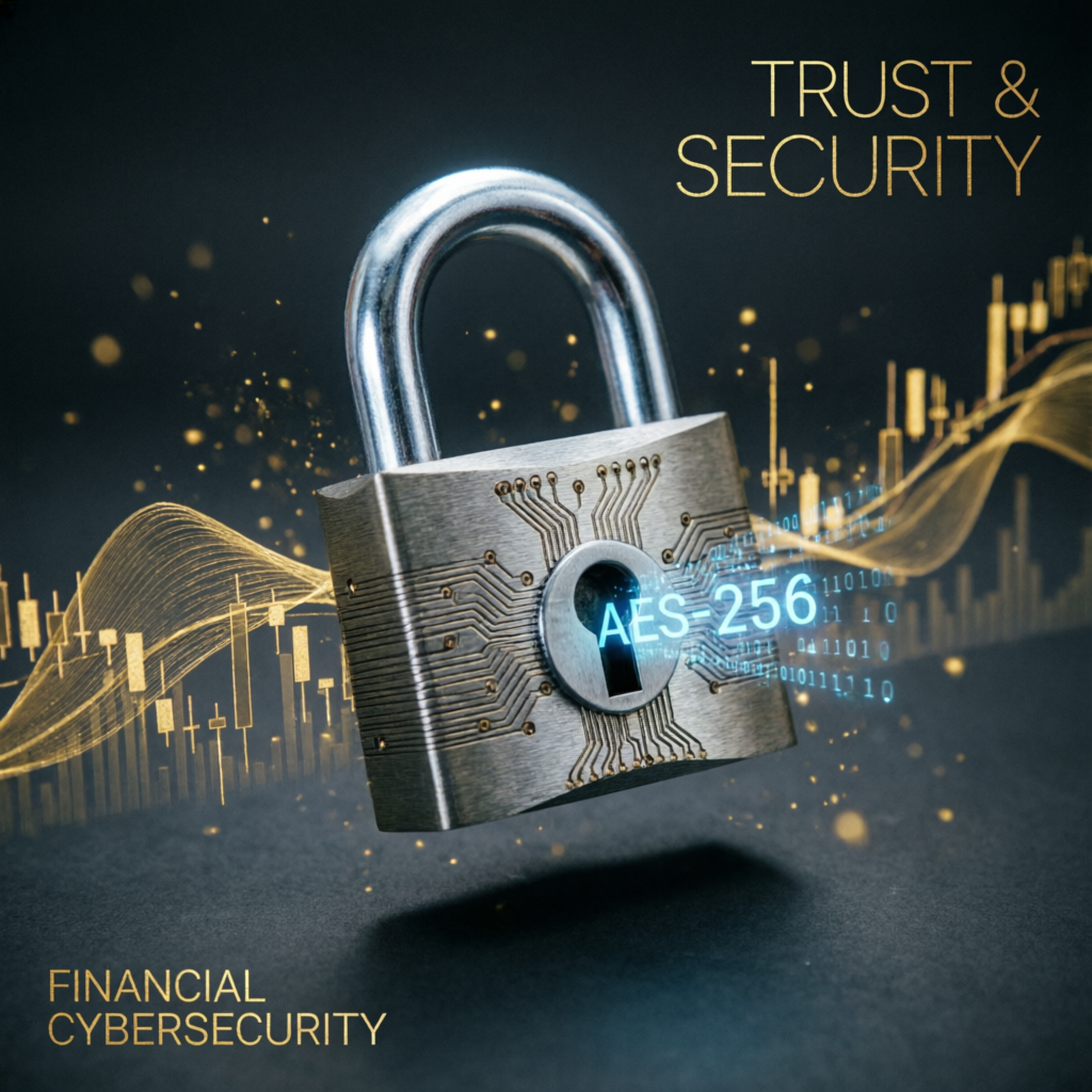 Trust and security concept showing risk management and financial protection in trading
