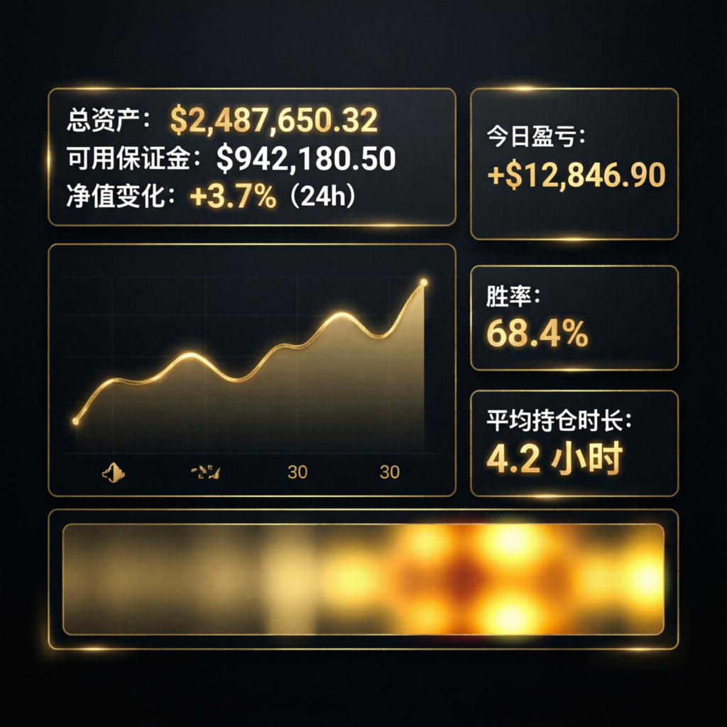 Trading dashboard showing consistent profit distribution across multiple days
