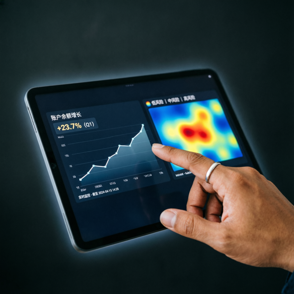 Professional trader analyzing risk management dashboard