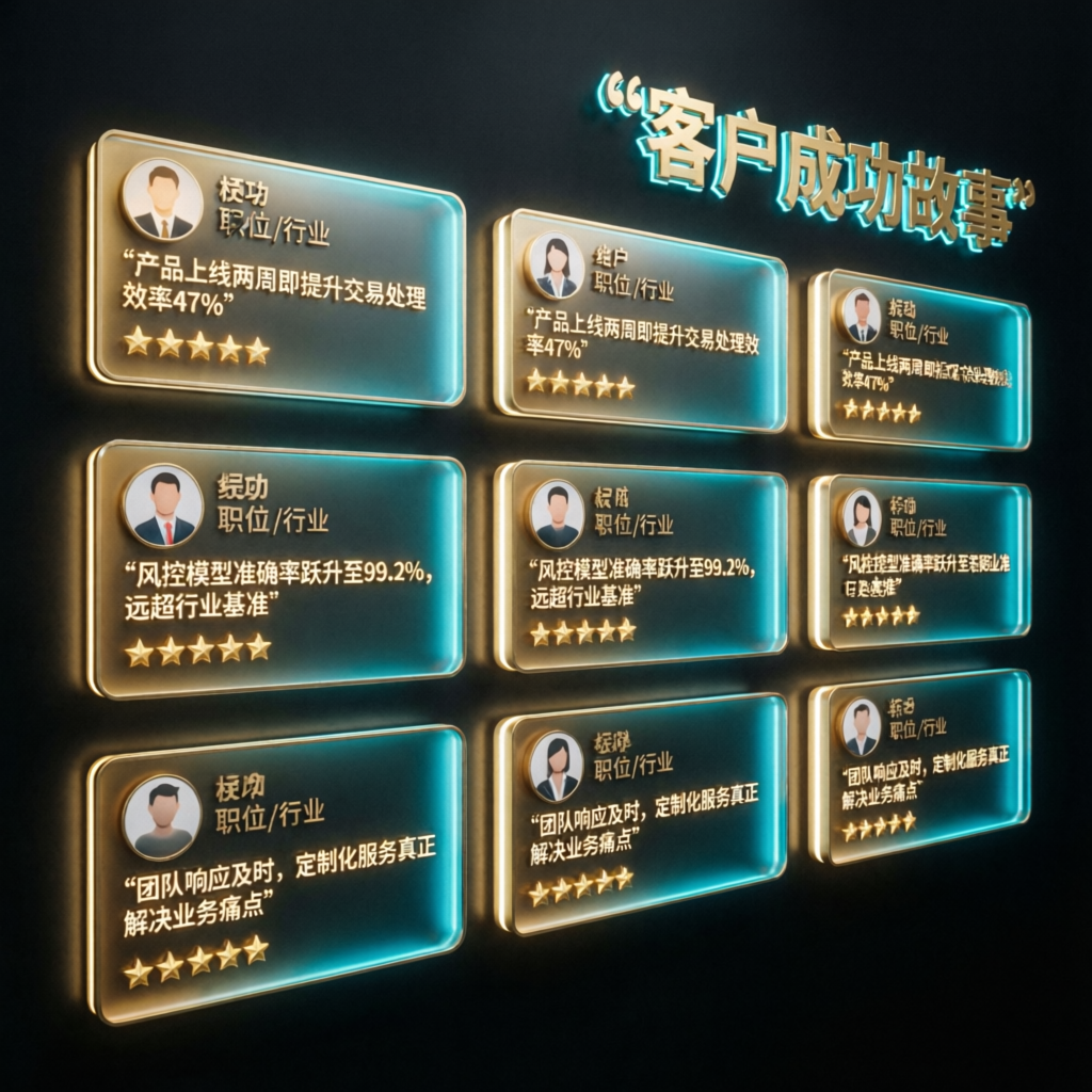 Client success stories and testimonials with 5 star ratings