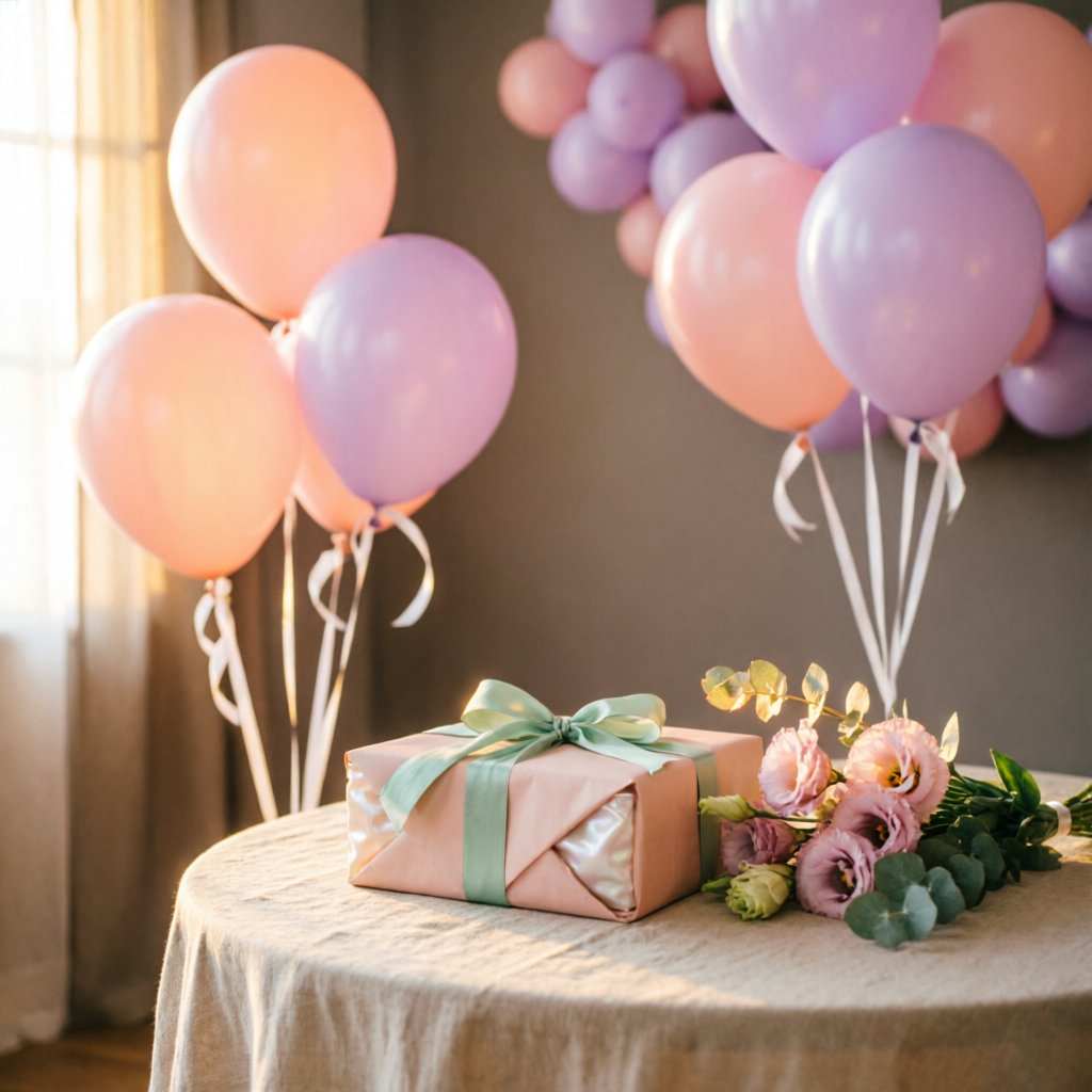 Gift and celebration setup