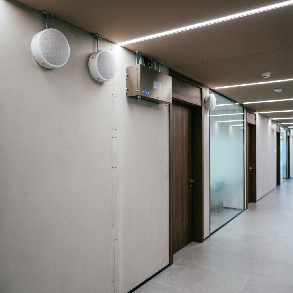 Integrated PA VA public address voice alarm system