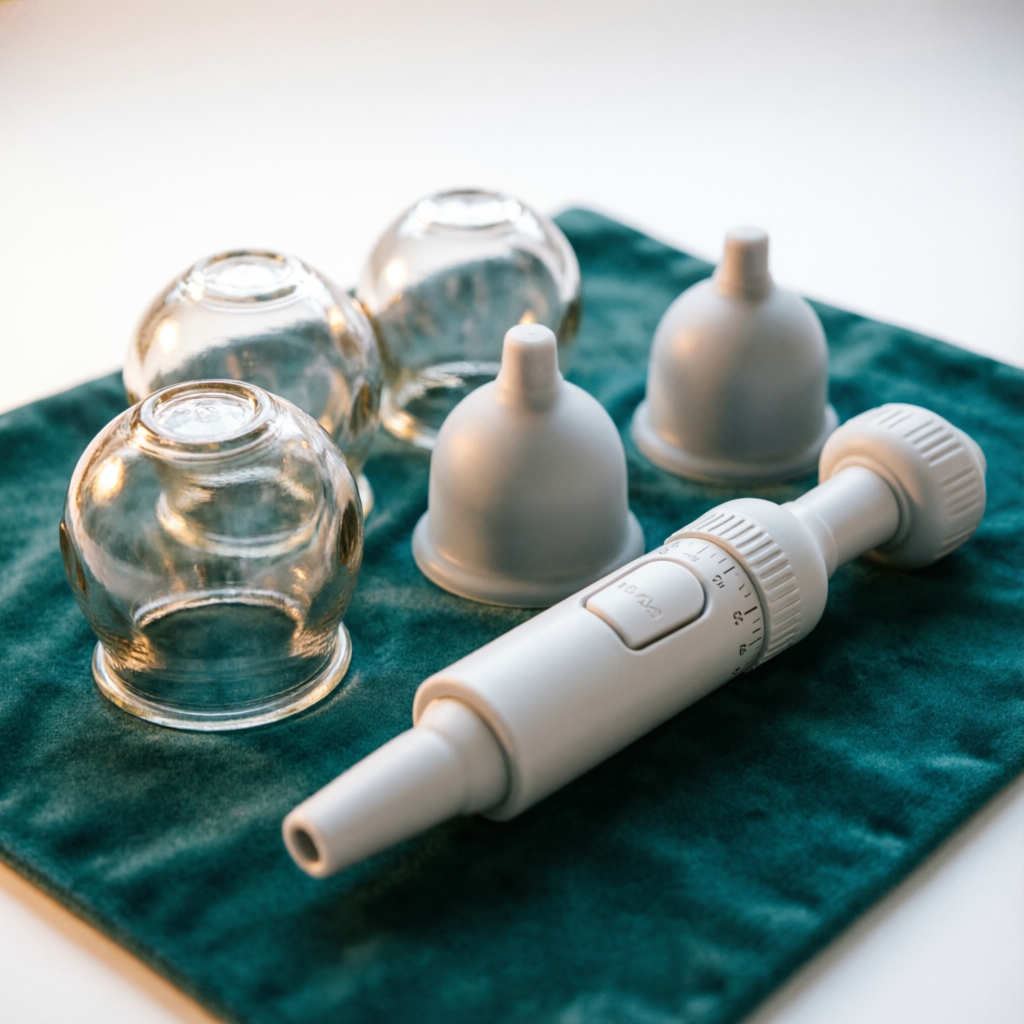 Premium medical-grade cupping equipment set used at the Kolkata clinic