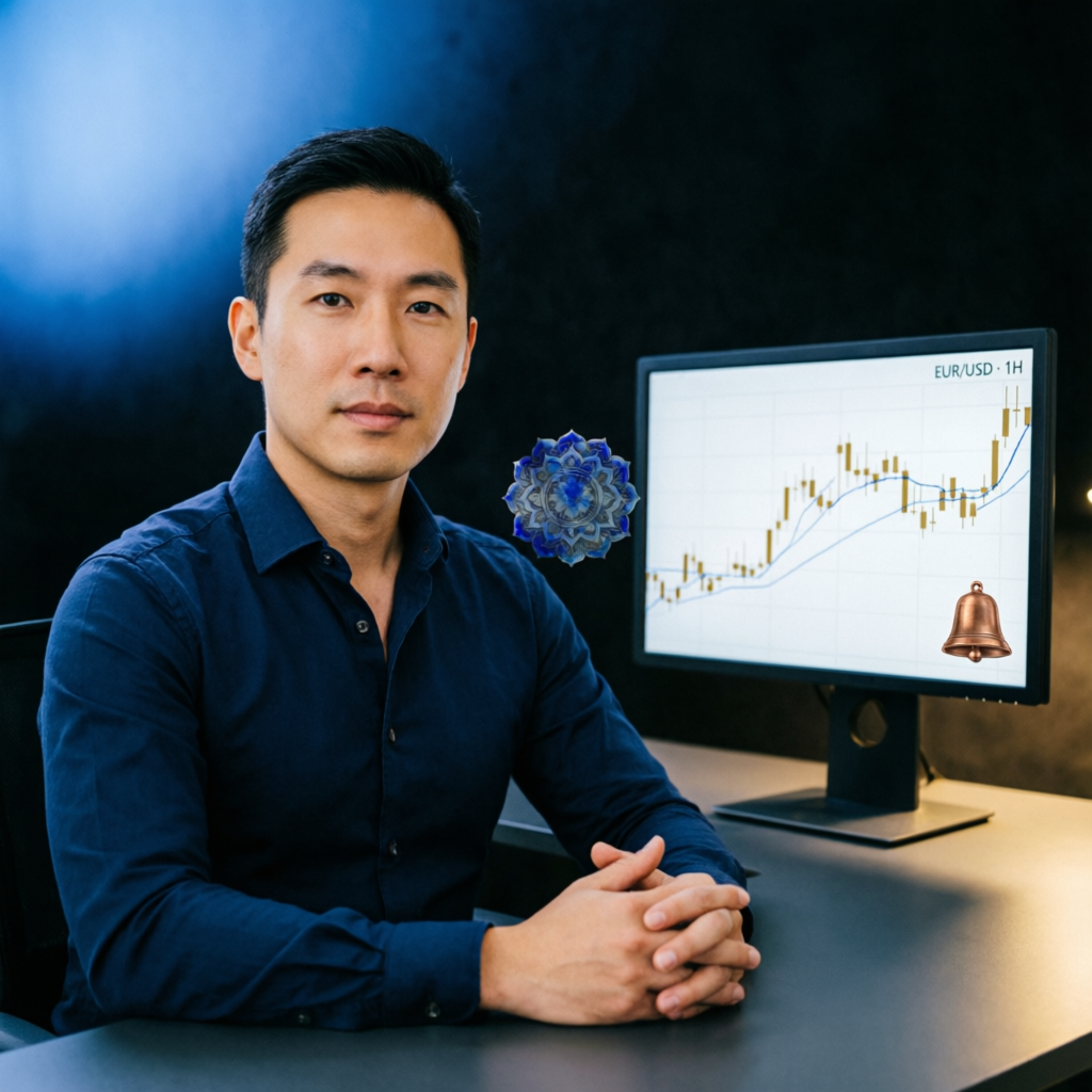 Professional forex trader demonstrating trading psychology and discipline for Funding Pips challenge success