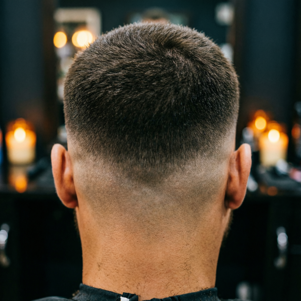 Frischer Skin Fade von hinten