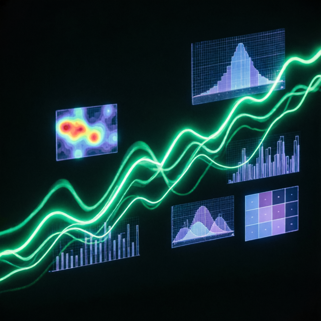 Abstract financial data visualization