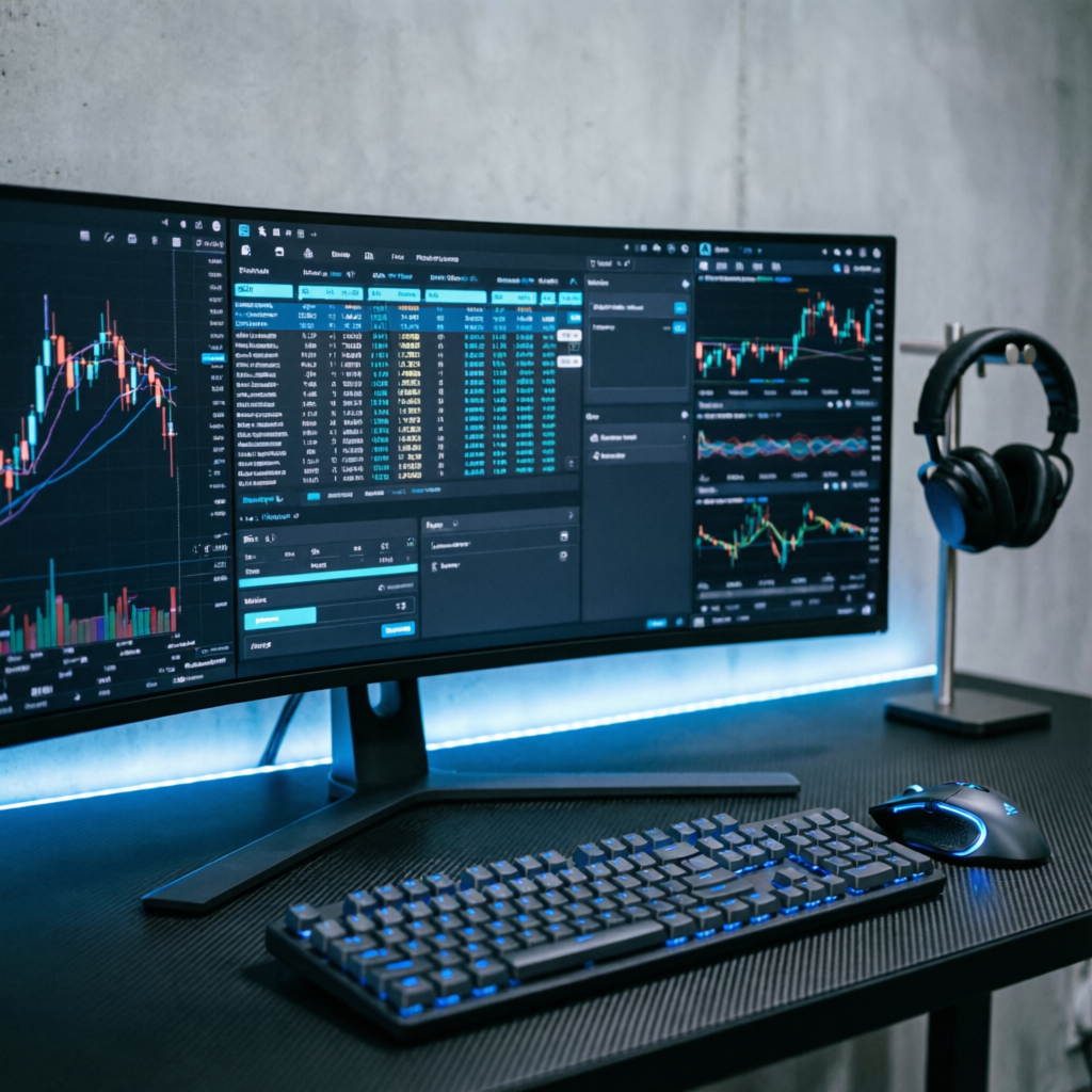 Professional trading dashboard showing successful prop firm challenge results