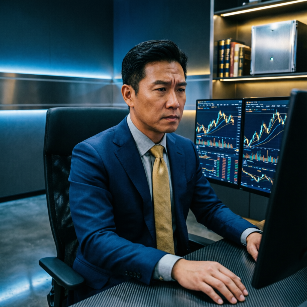 Professional forex trader analyzing charts - Prop Firm Gurus passing service