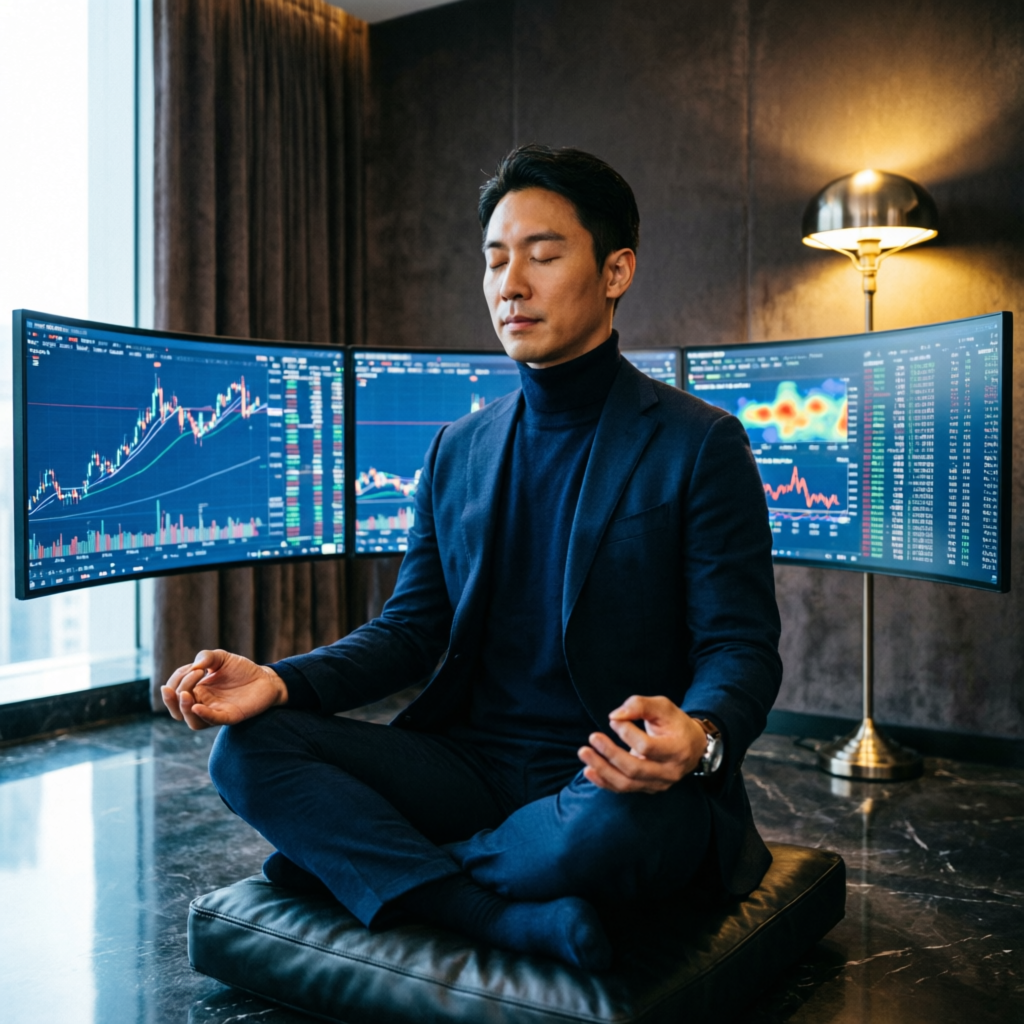 Trader practicing mental discipline and trading psychology