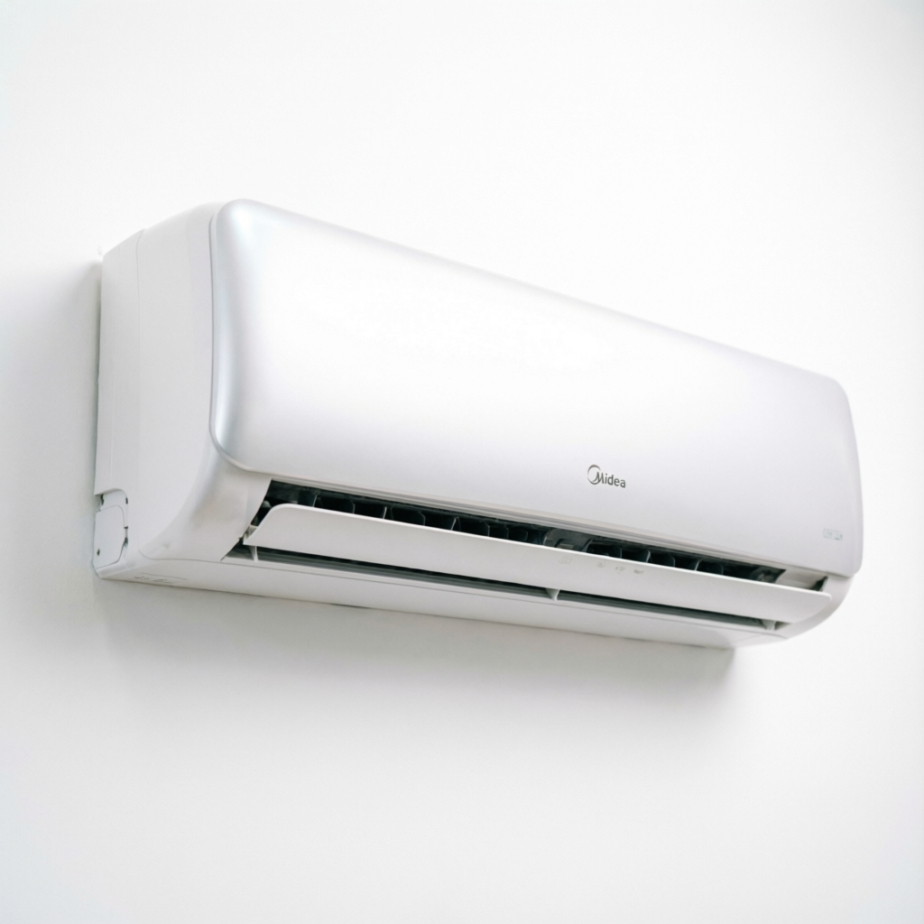 Mini split de hasta 12,000 BTU siendo mantenido