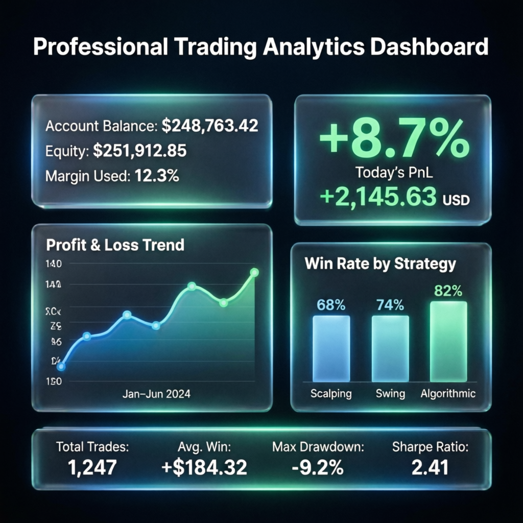 Professional Trading Analytics Dashboard Results