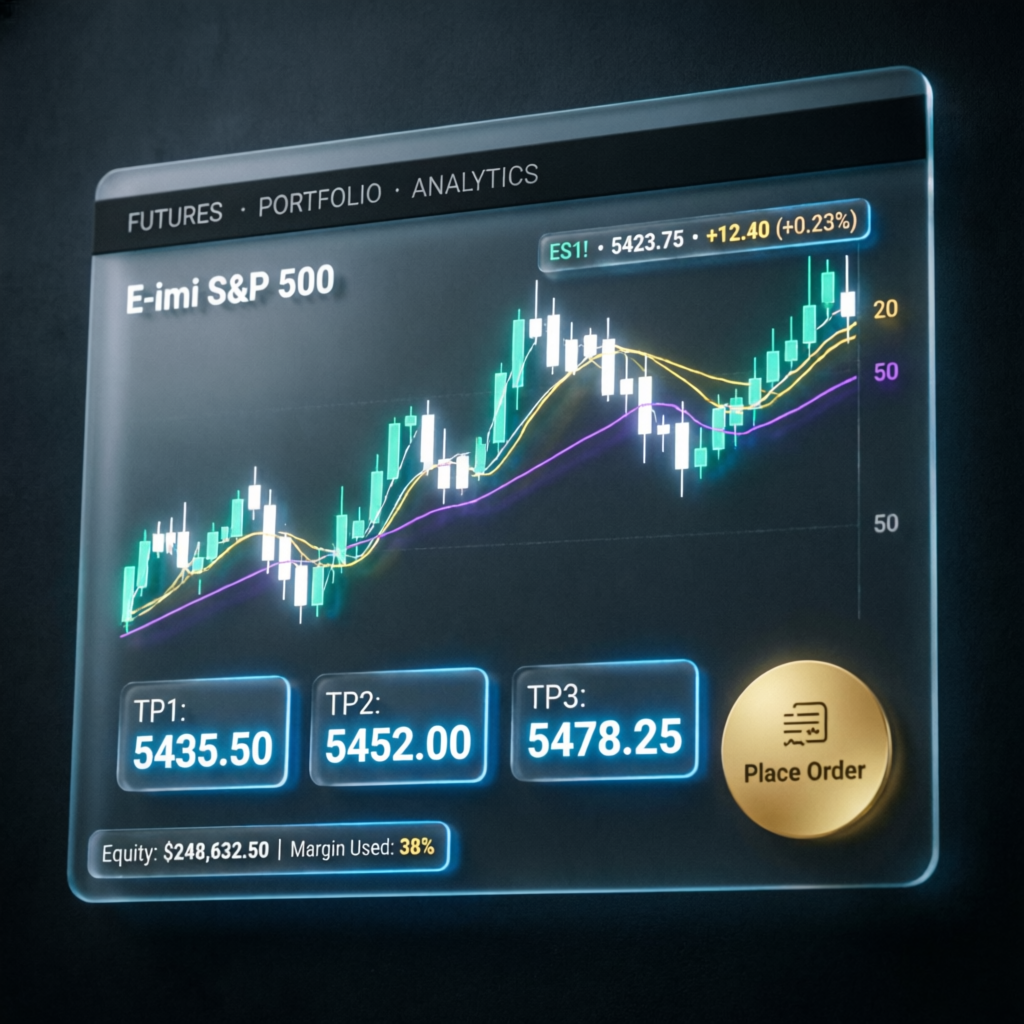 My Funded Futures E-mini S&P 500 Trading Chart