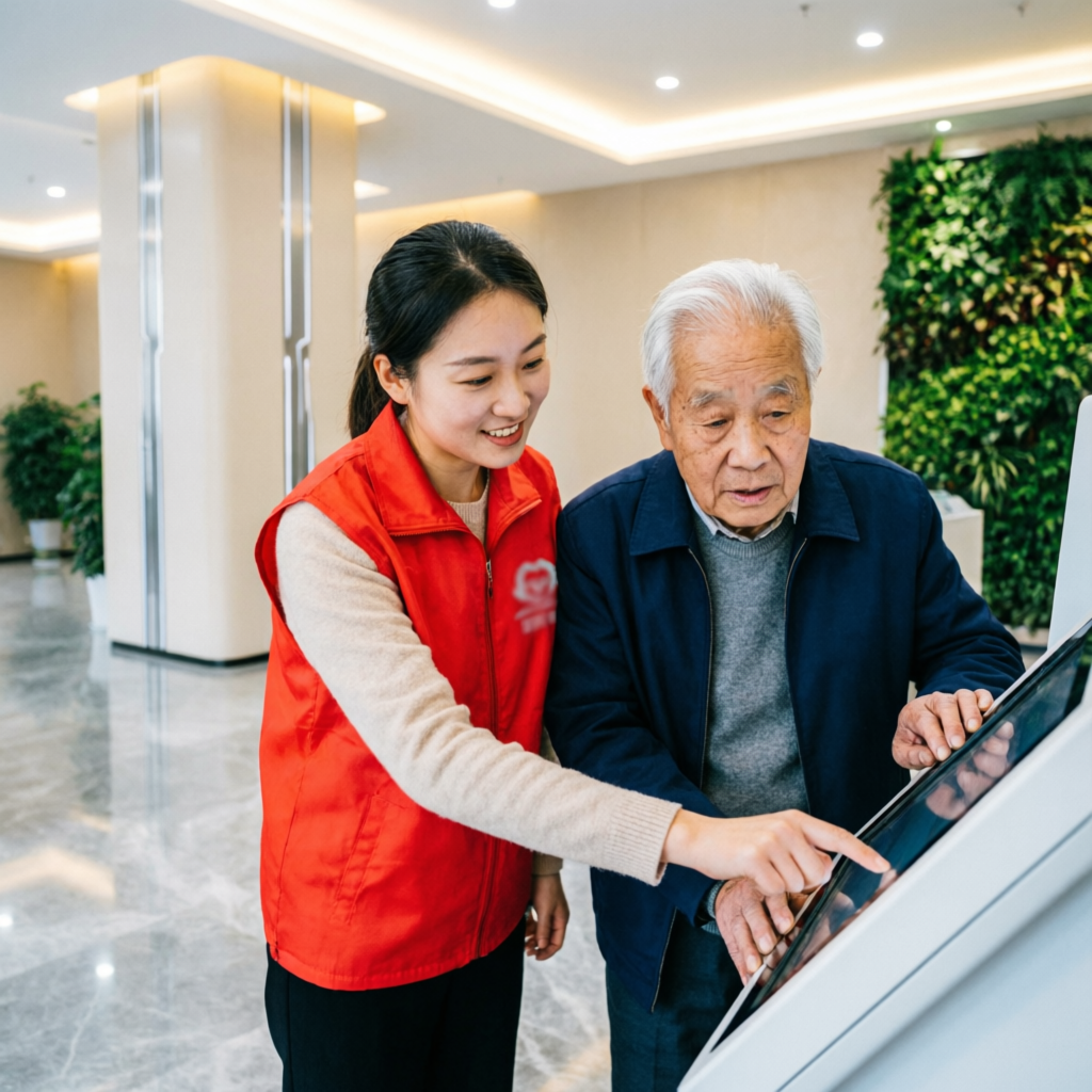 志愿者协助市民办理业务