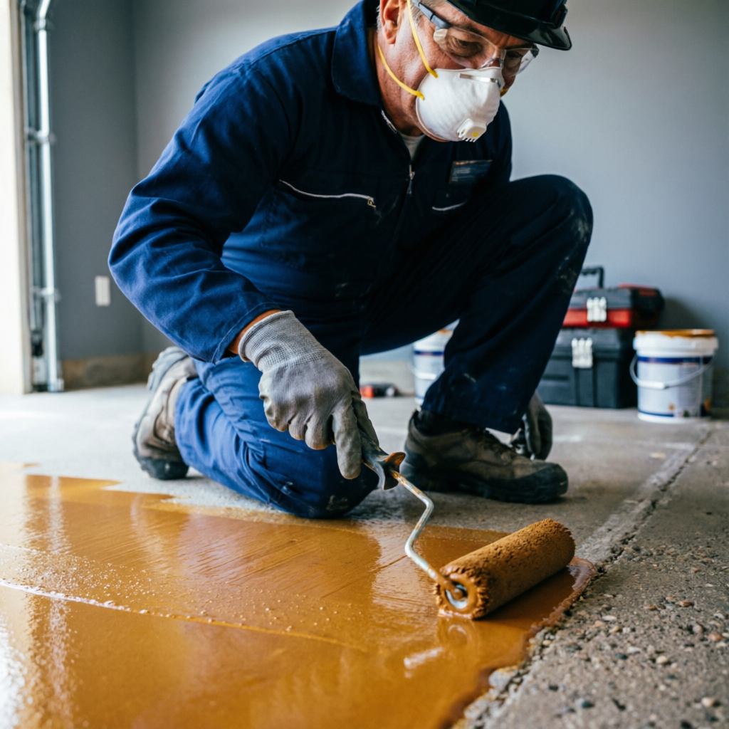 Driveway Before - Cracked Concrete