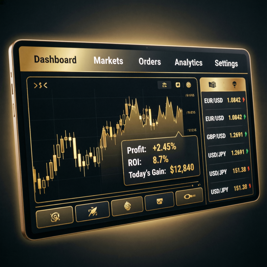 Topstep trading dashboard with profit analytics