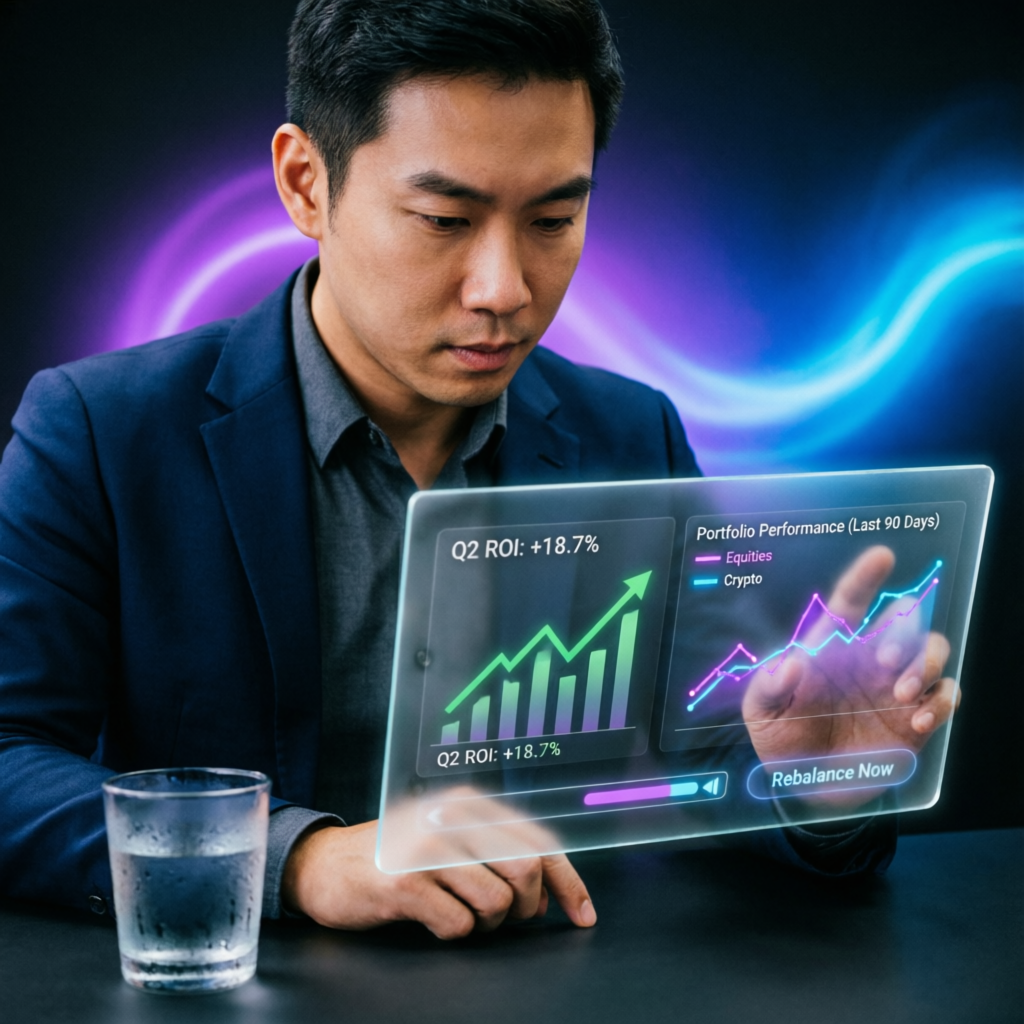 Funded account management showing portfolio performance and risk metrics