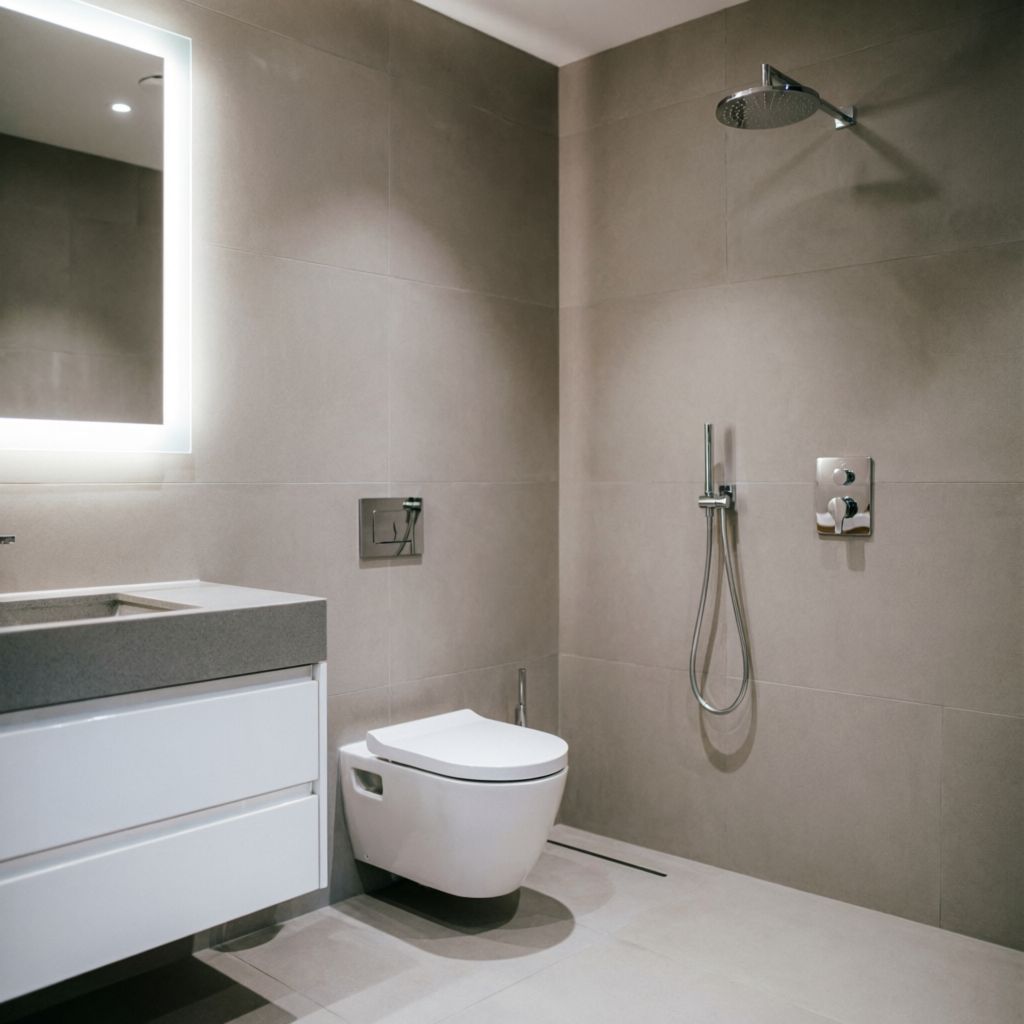 Modern concealed bathroom fitting