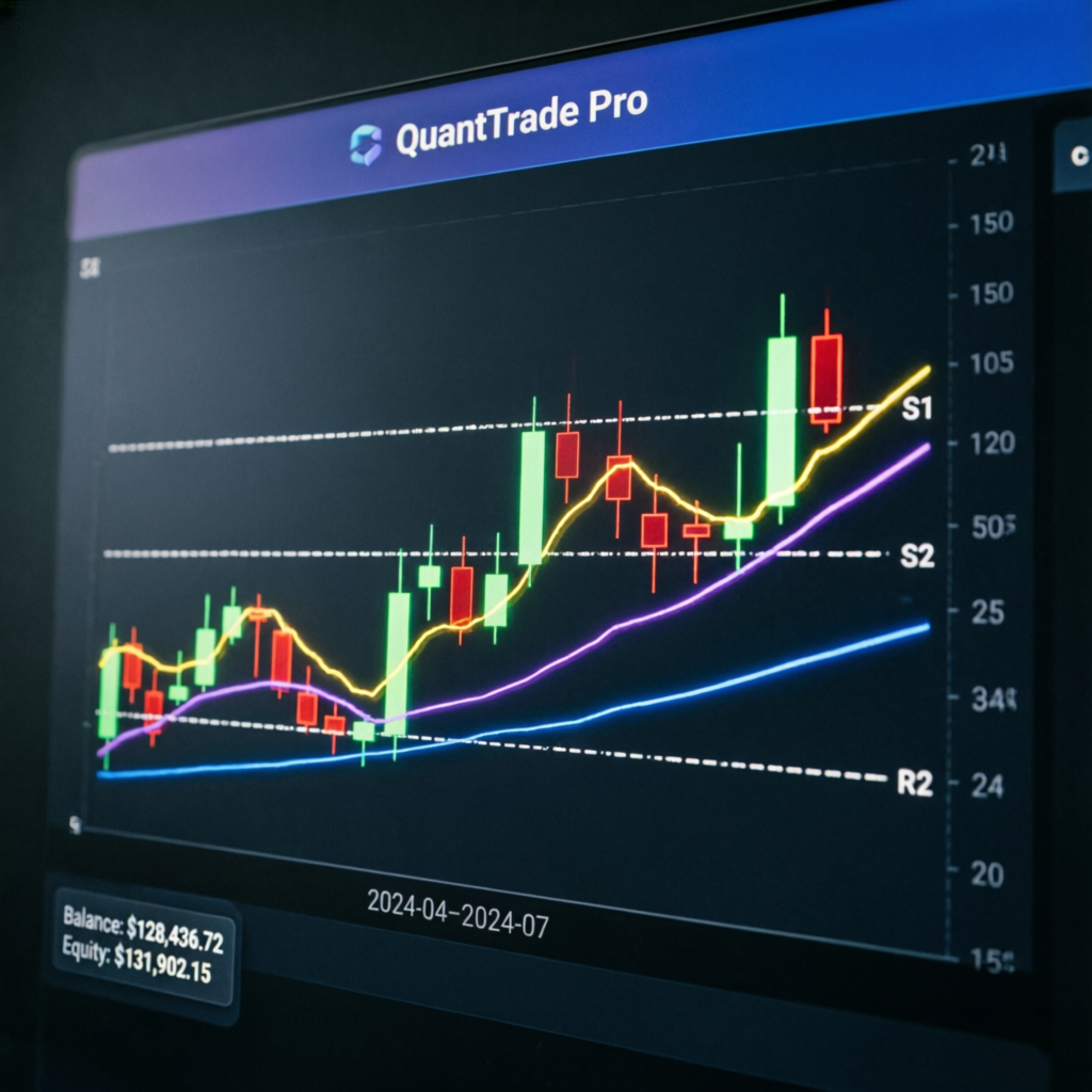 Professional trading strategy chart for prop firm challenge passing at PFM Capitals