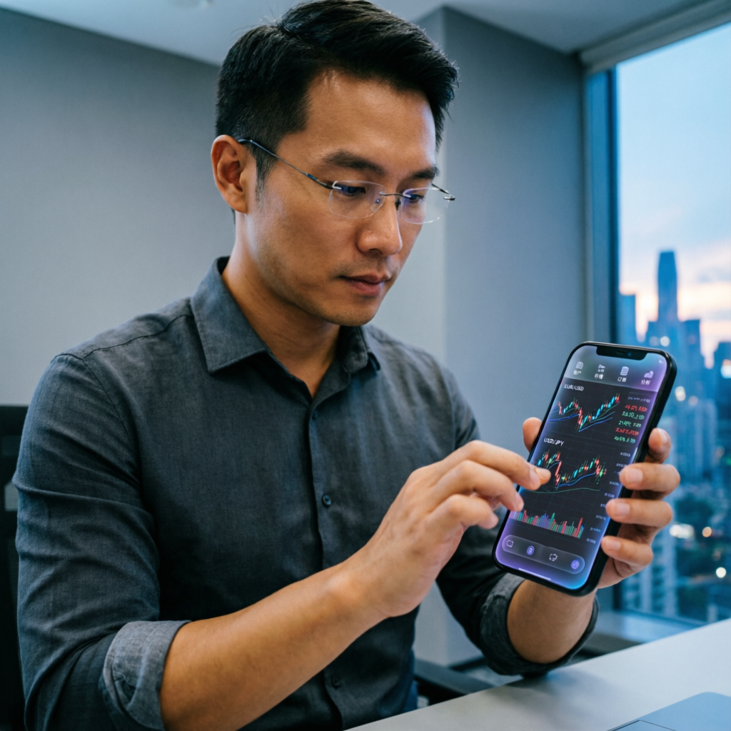 Mobile trading app for managing funded accounts