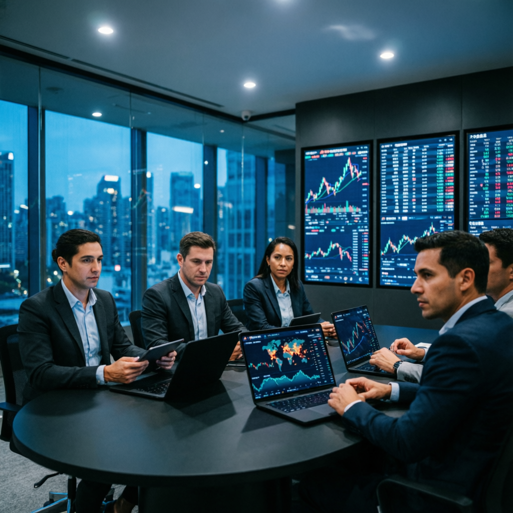 Professional trading team managing funded accounts