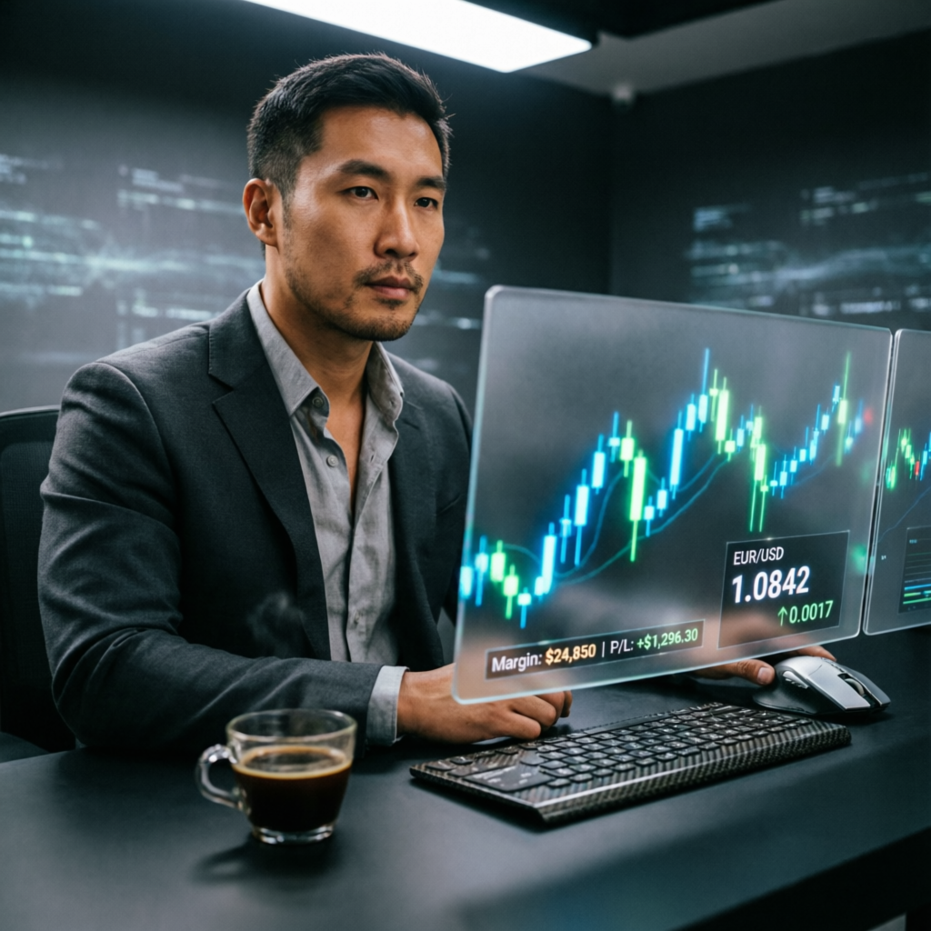 Professional forex trader using Topstep Trading Combine platform