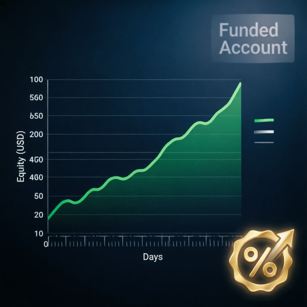Funded Account Growth Chart - PFM Capitals Results