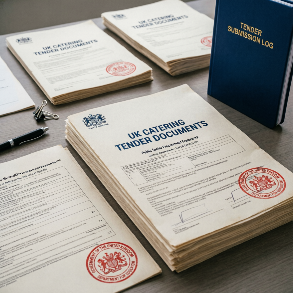 UK catering tender documents and procurement paperwork
