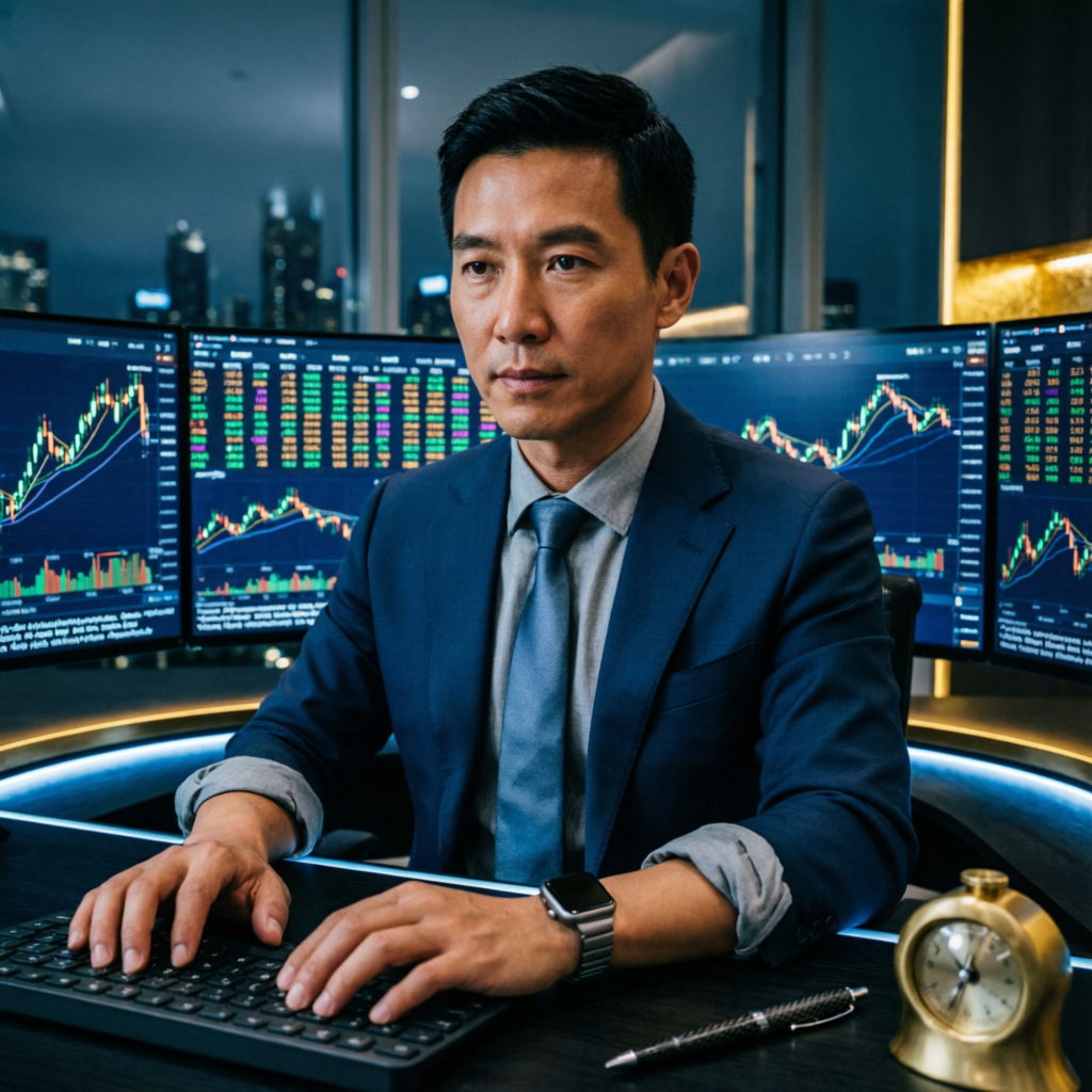 Professional forex trader managing funded accounts with Prop Firm Passing Service