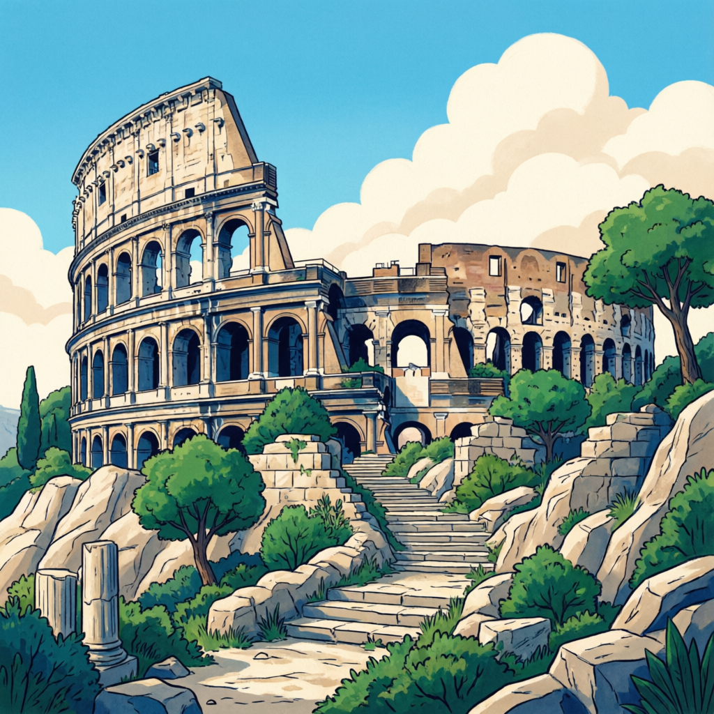 An illustrated colosseum — my workshop in the clouds
