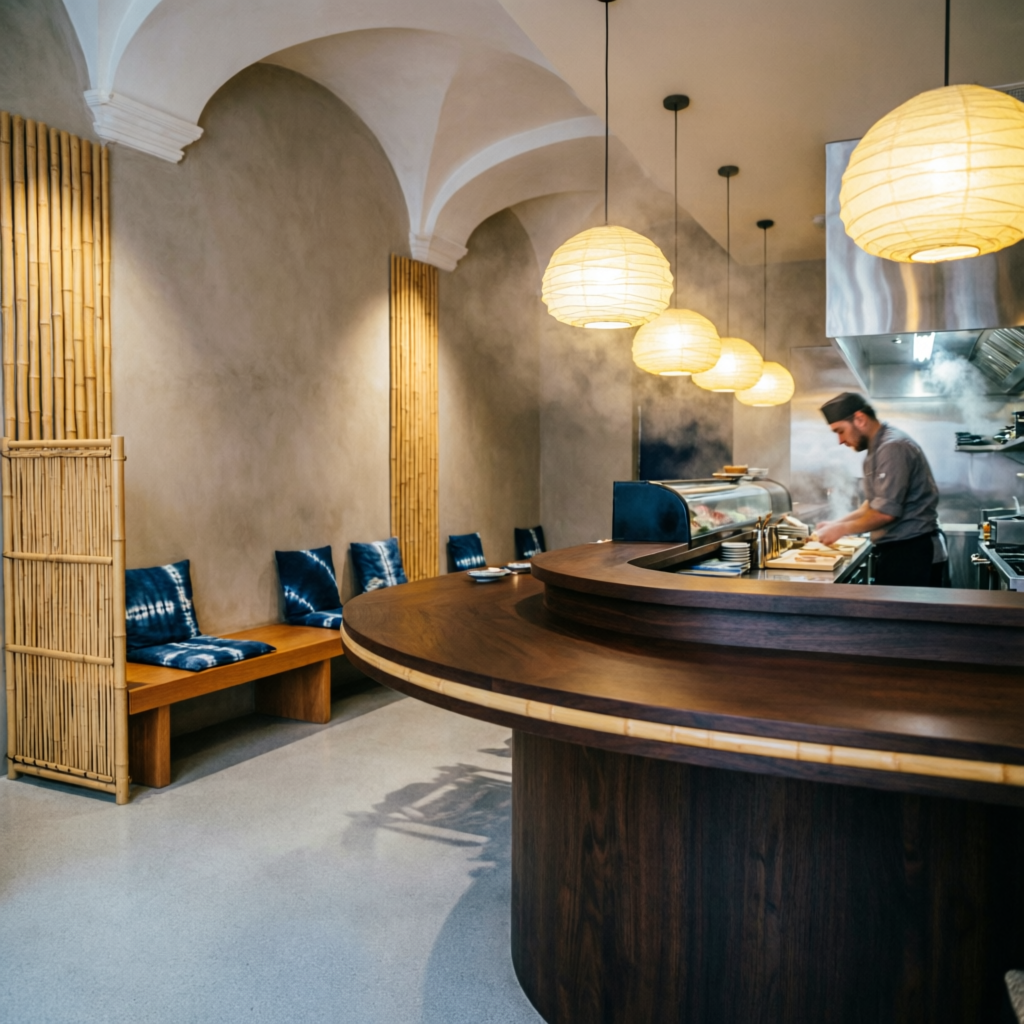 Wakami Sushi Restaurant Interior