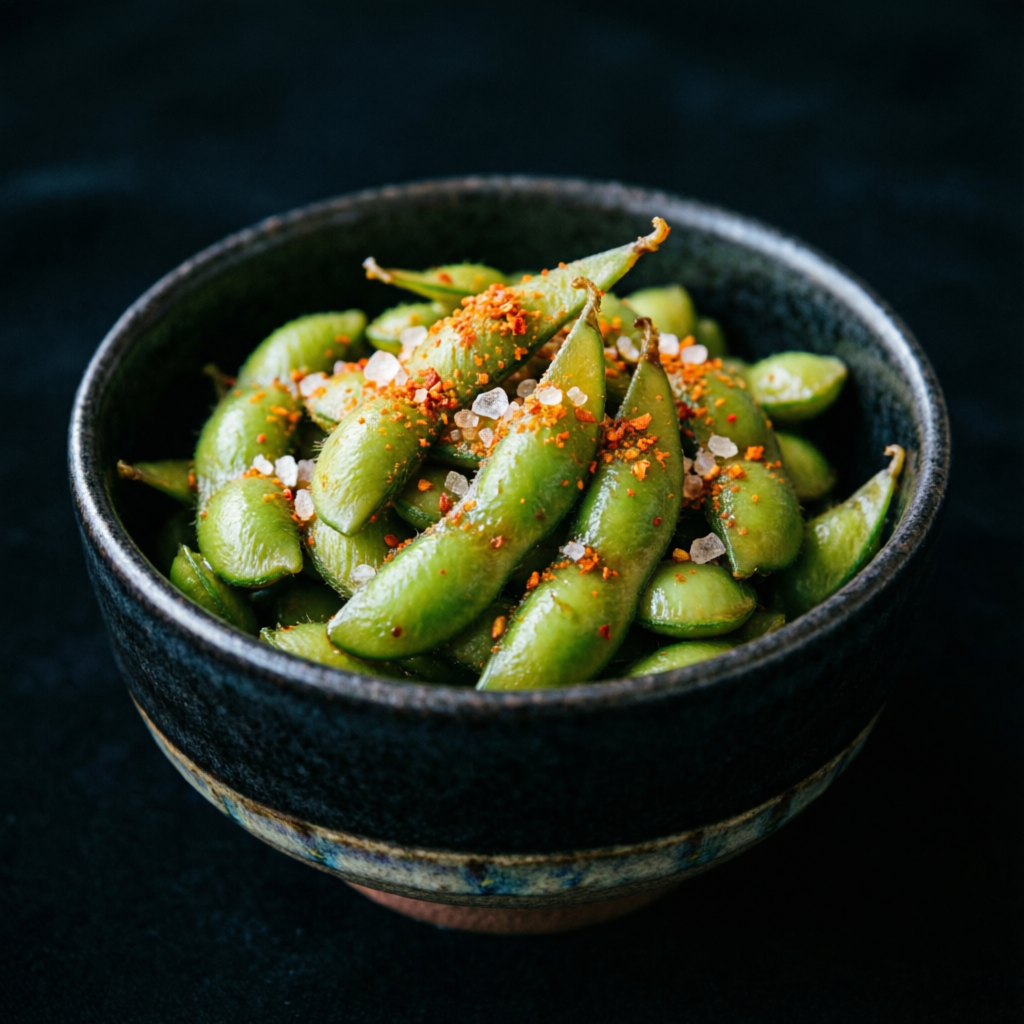 Edamame Piccante - Baccelli di soia con peperoncino giapponese