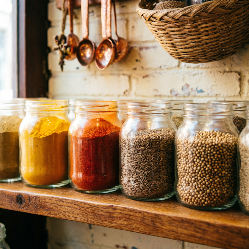 Spices & Essentials at Grocery Store
